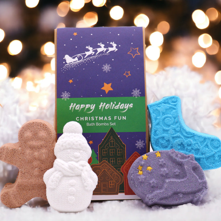 Christmas Bath Bomb Gift Pack of 4
