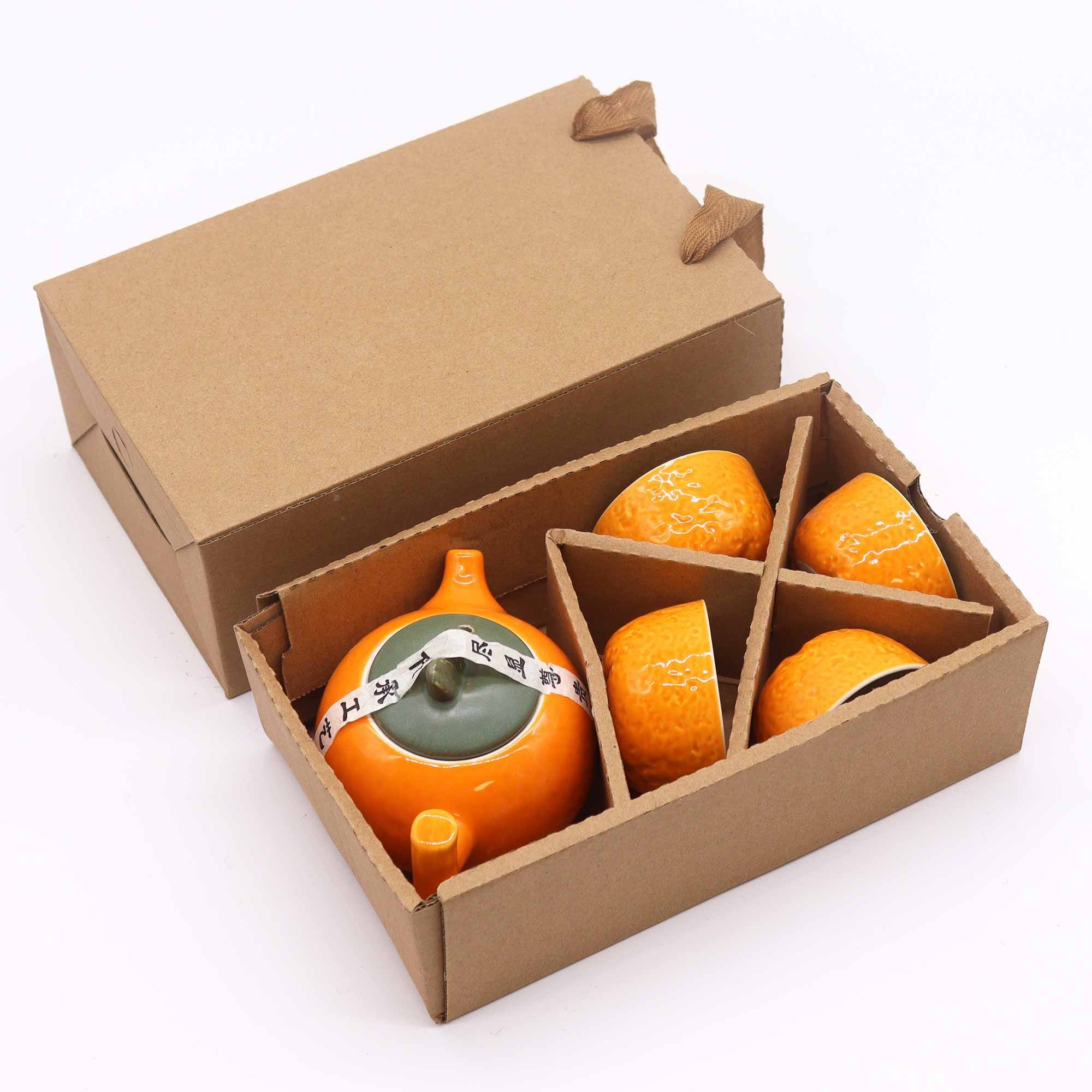 Herbal Orange Teapot Set