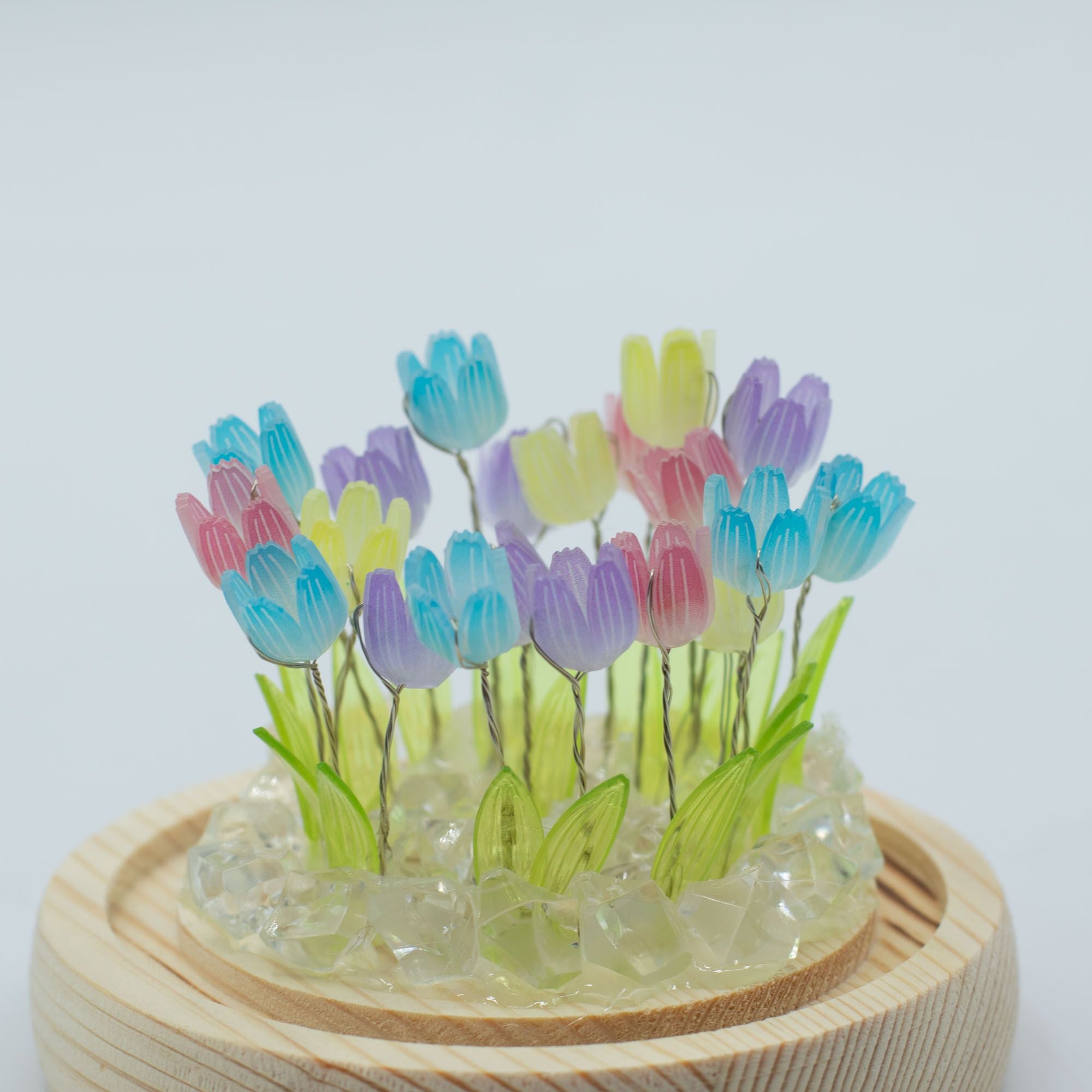 Floral Glow Garden Dome - Multi Tulips - LED USB