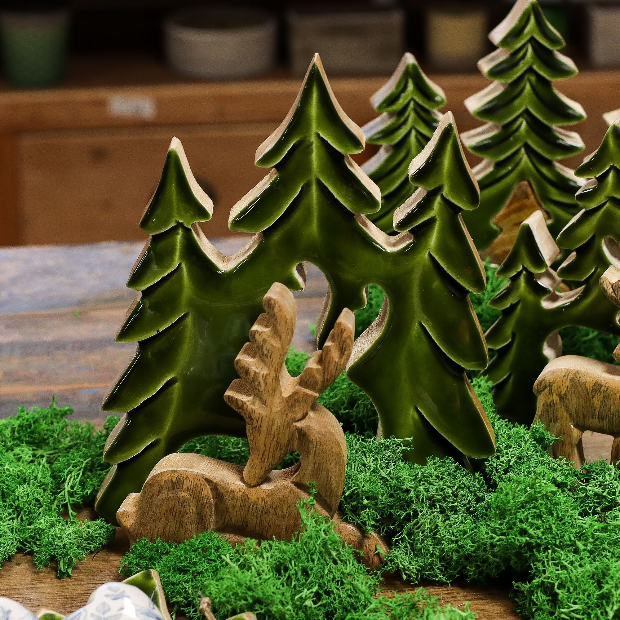 Lost in the Forrest - Stag in the Forrest 3D Wooden Decoration