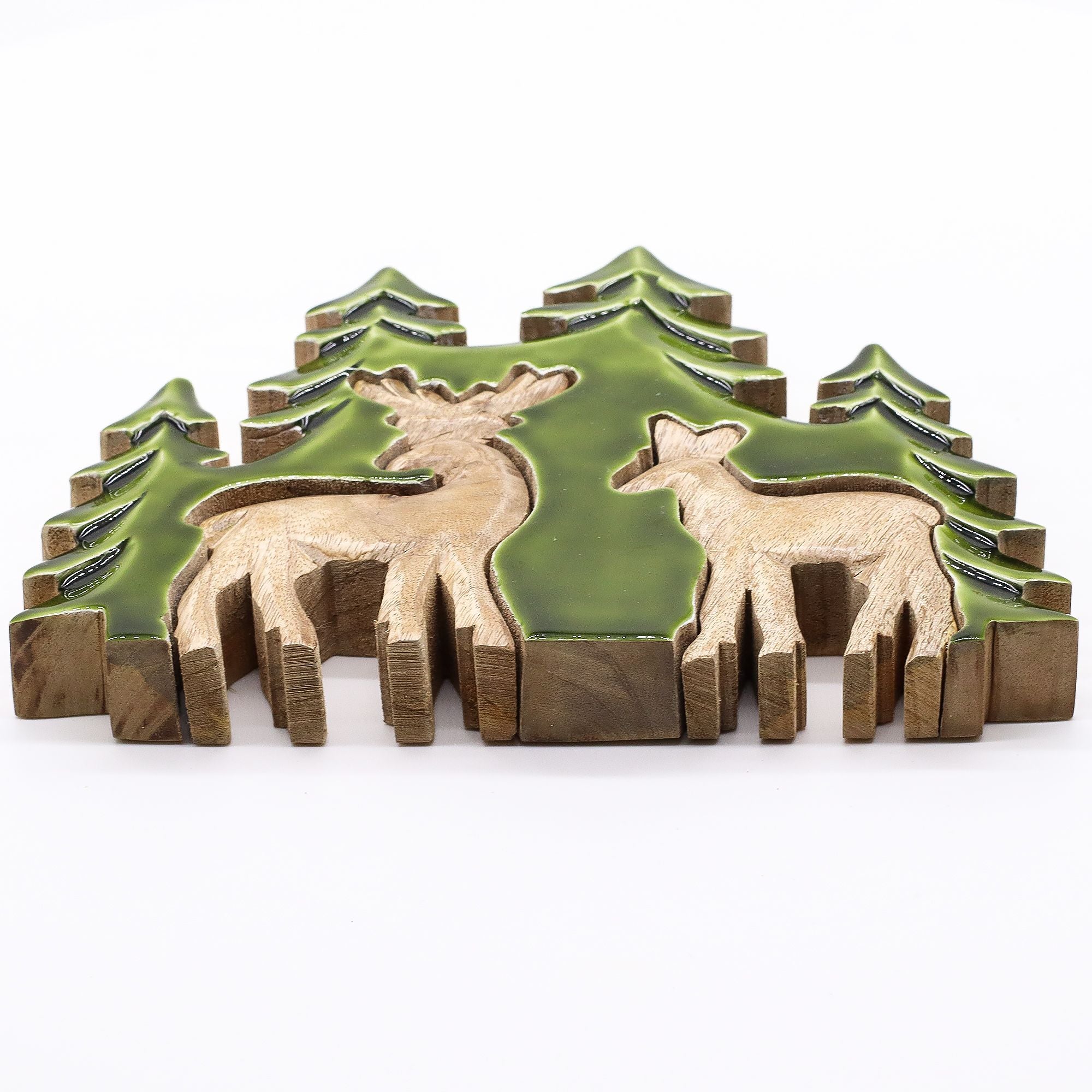 Lost in the Forrest - Two Dear in the Forrest 3D Wooden Decoration