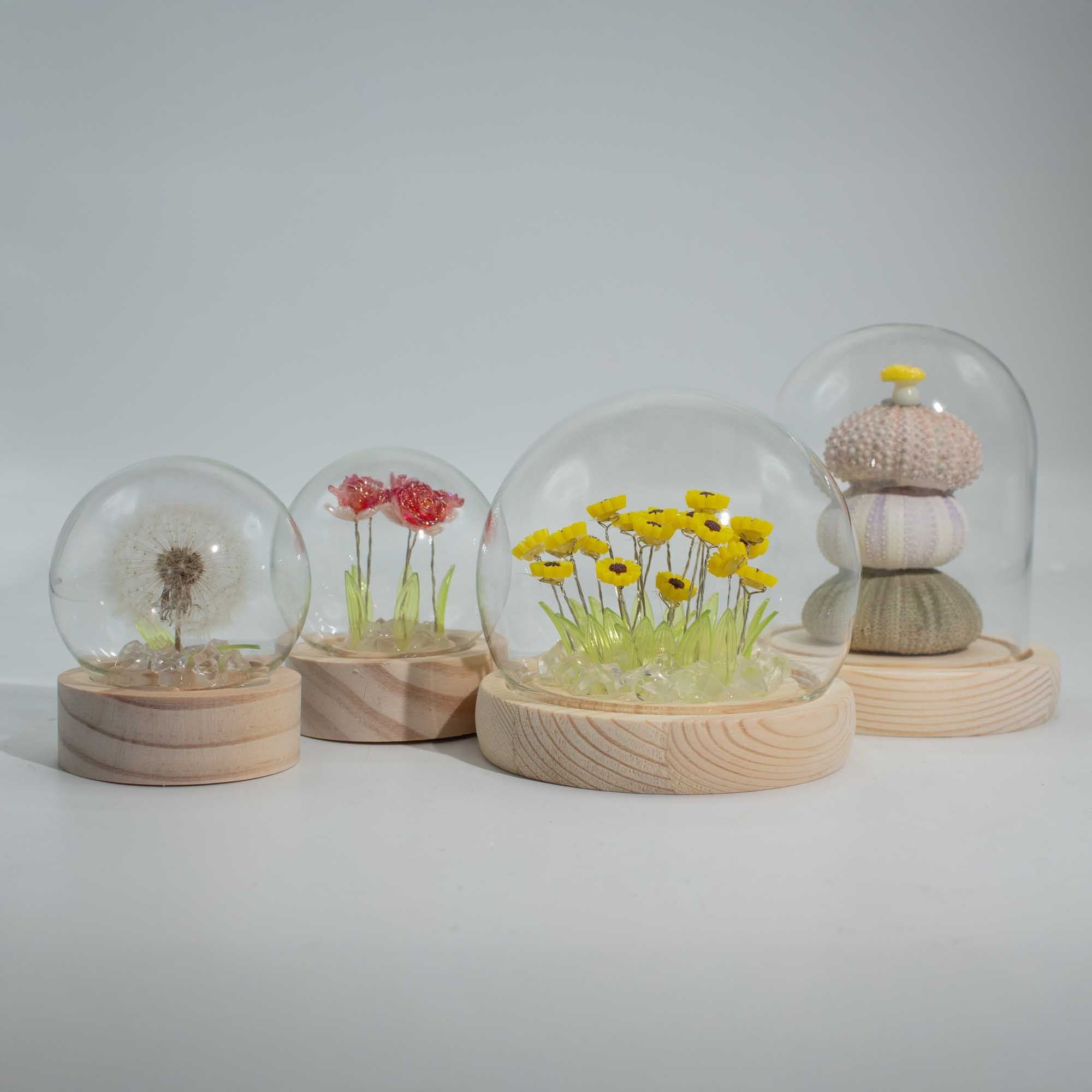 Floral Glow Garden Dome - Pink Roses - LED USB