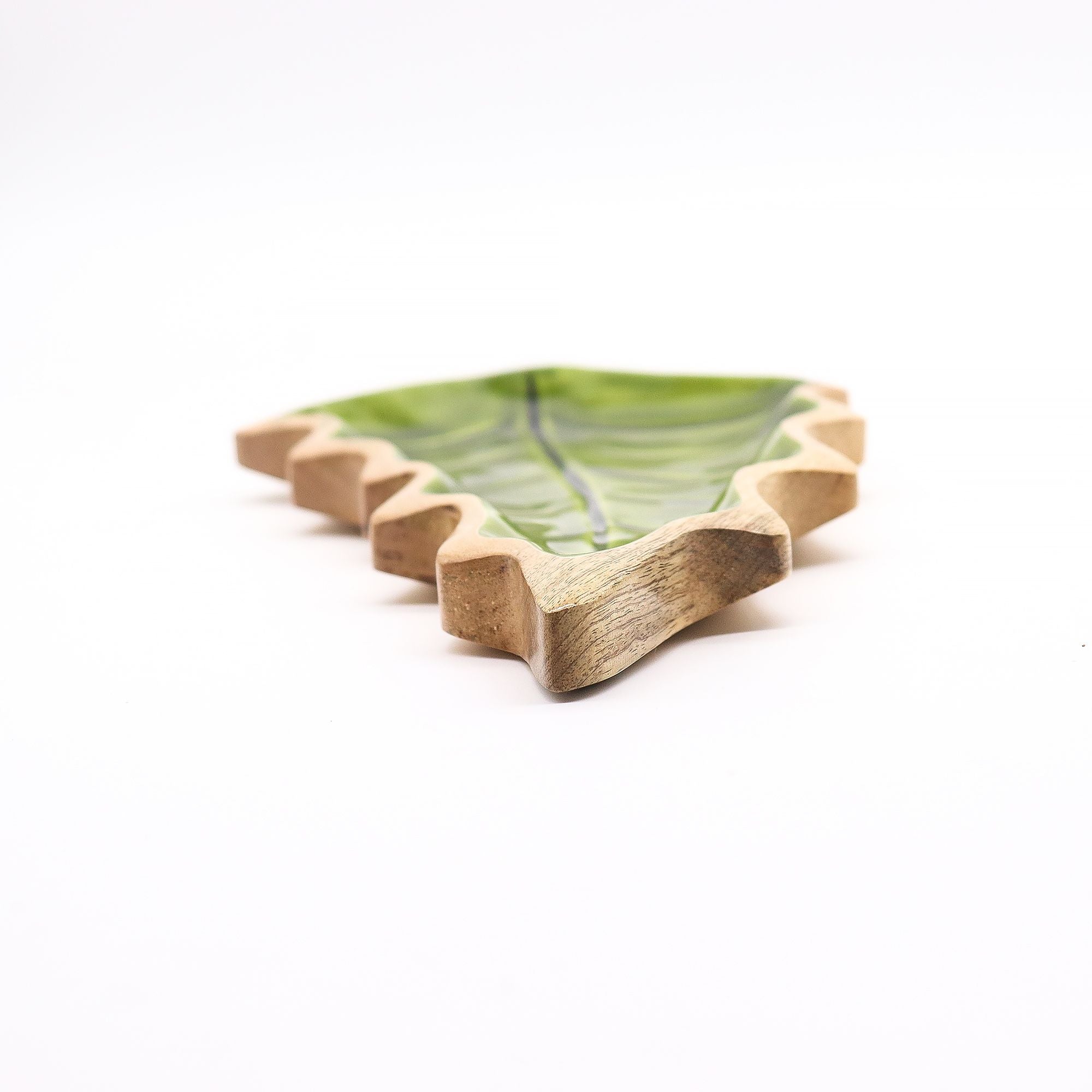 Lost in the Forrest - Enamel Leaf Wooden Bowl