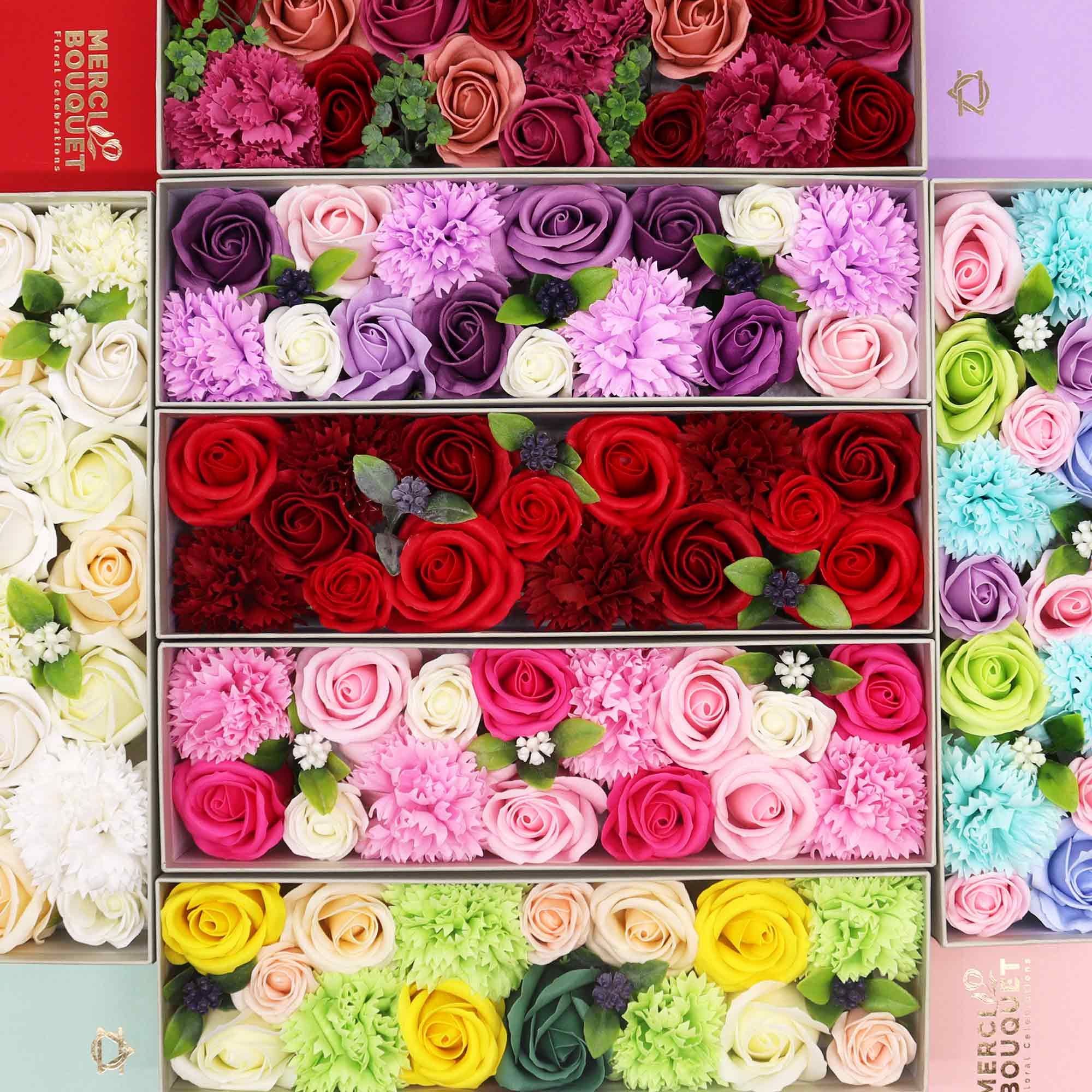 Long Box - Classic Red Soap Roses