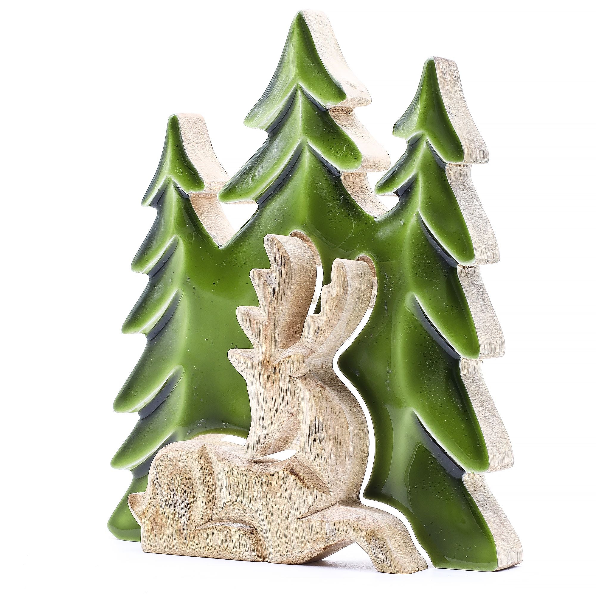 Lost in the Forrest - Stag in the Forrest 3D Wooden Decoration