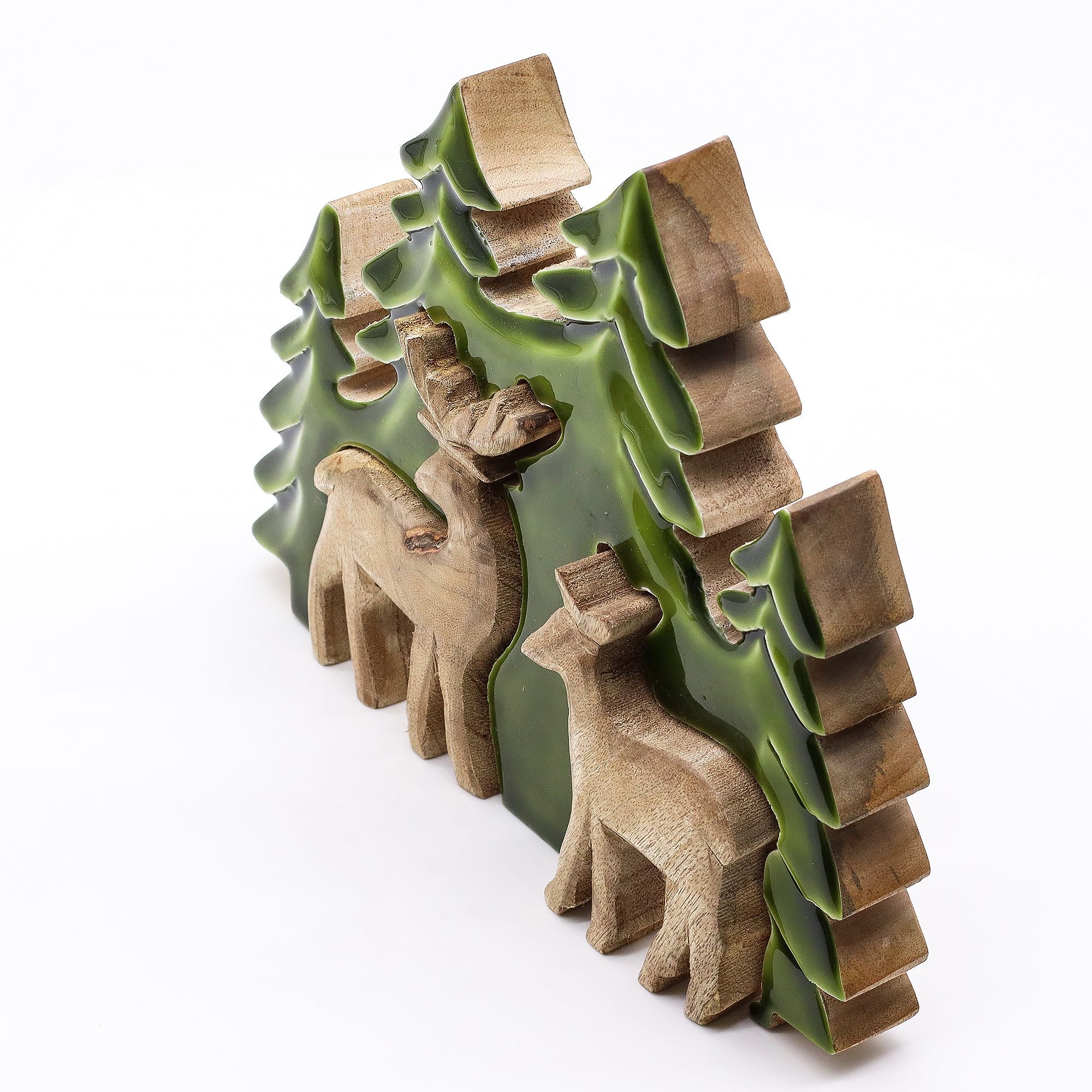 Lost in the Forrest - Two Dear in the Forrest 3D Wooden Decoration