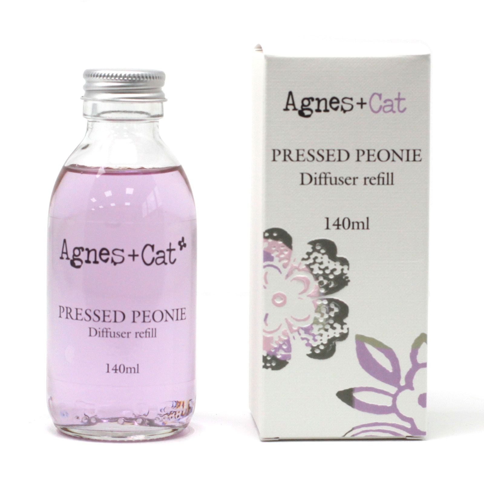 Agnes + Cat Reed Diffuser Refill - Up to 16 weeks - Pressed Peonies 150ml