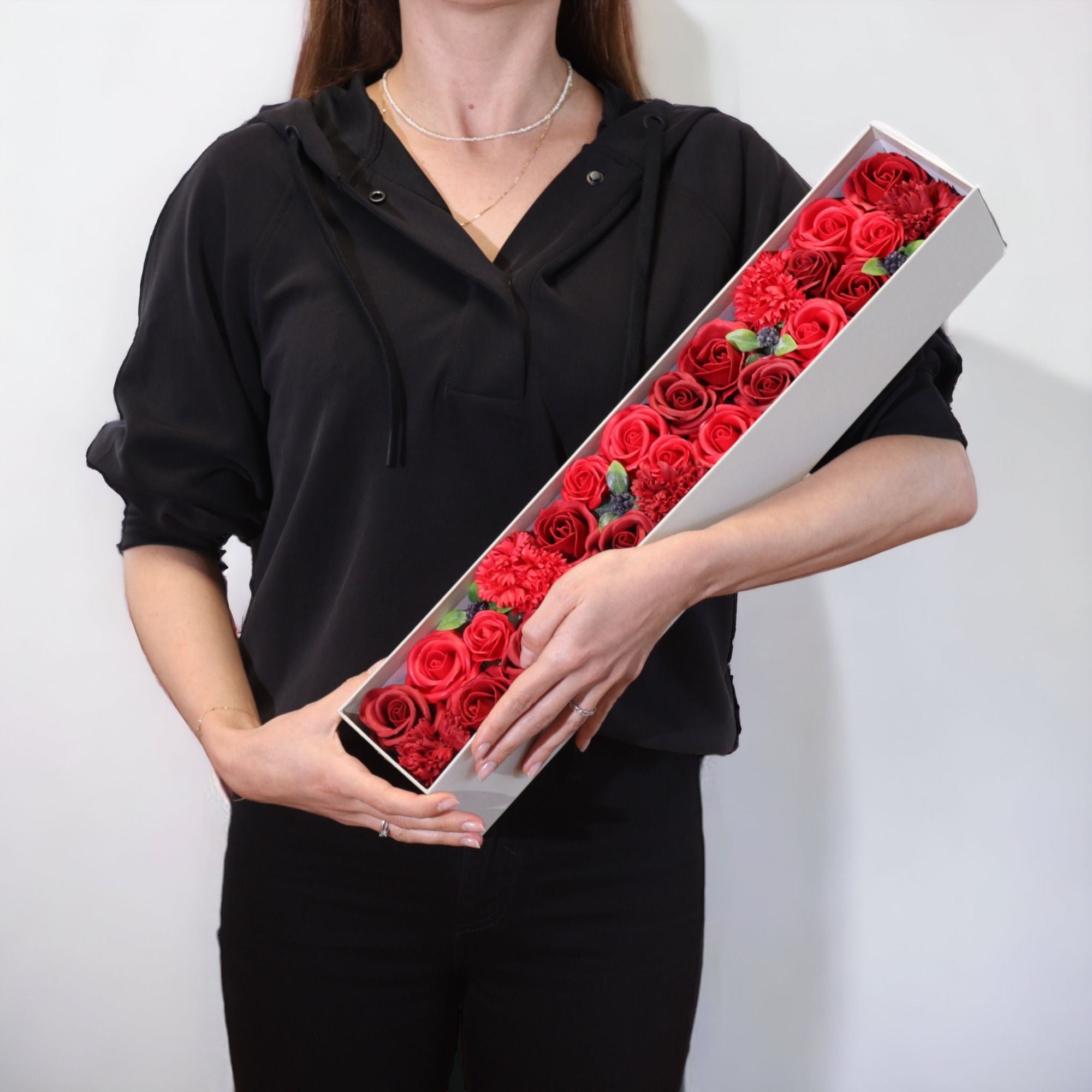Classic Red Soap Roses