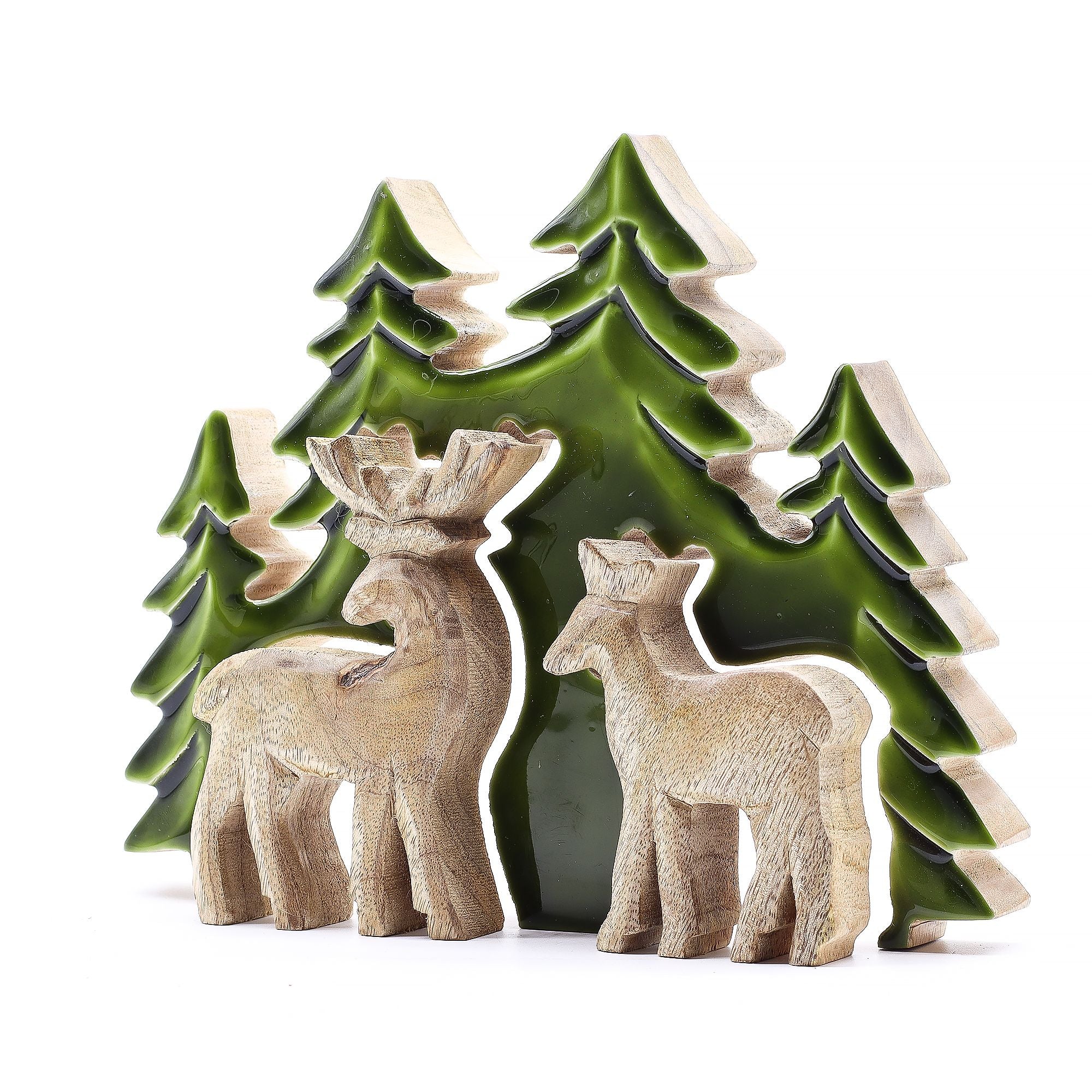 Lost in the Forrest - Two Dear in the Forrest 3D Wooden Decoration