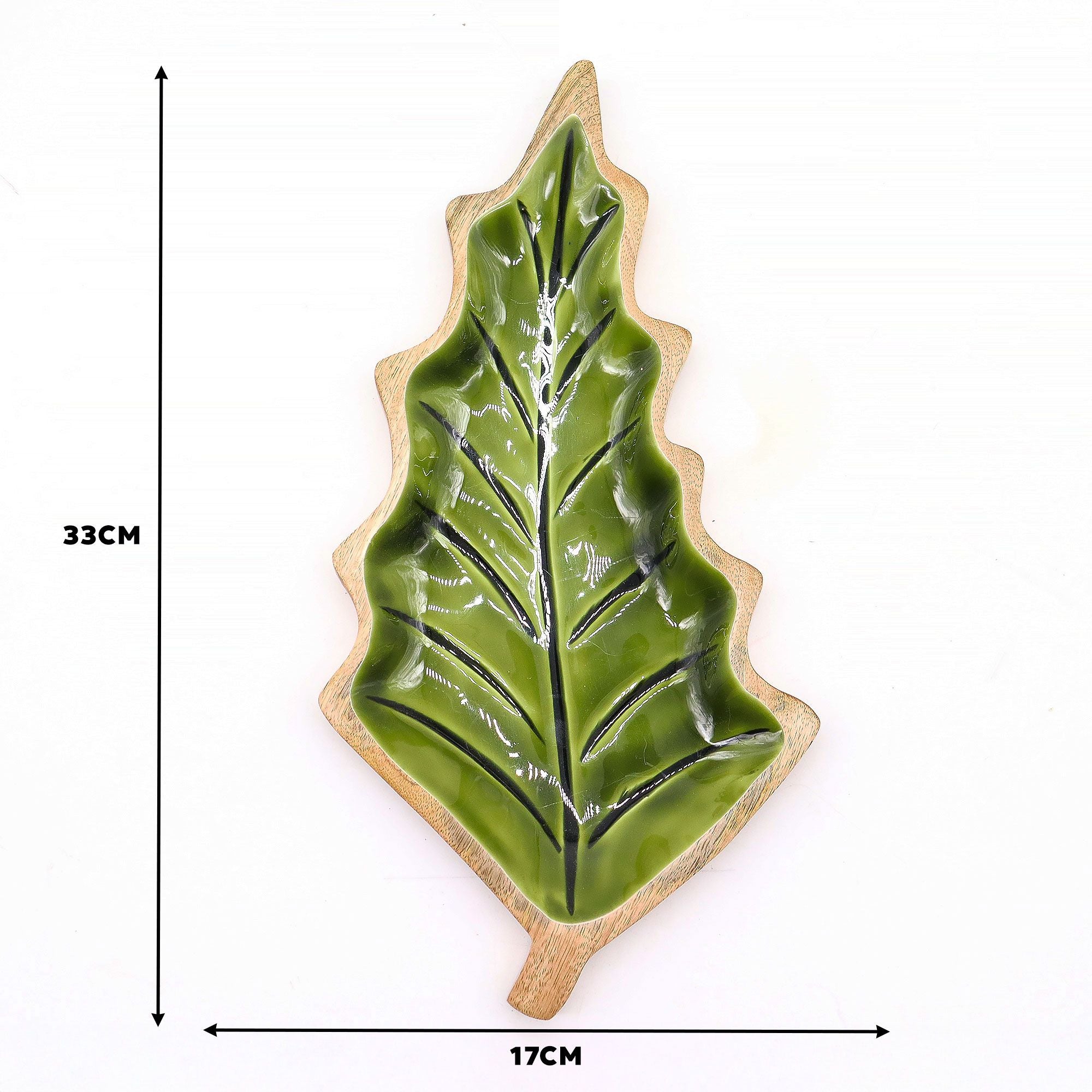 Lost in the Forrest - Enamel Leaf Wooden Bowl