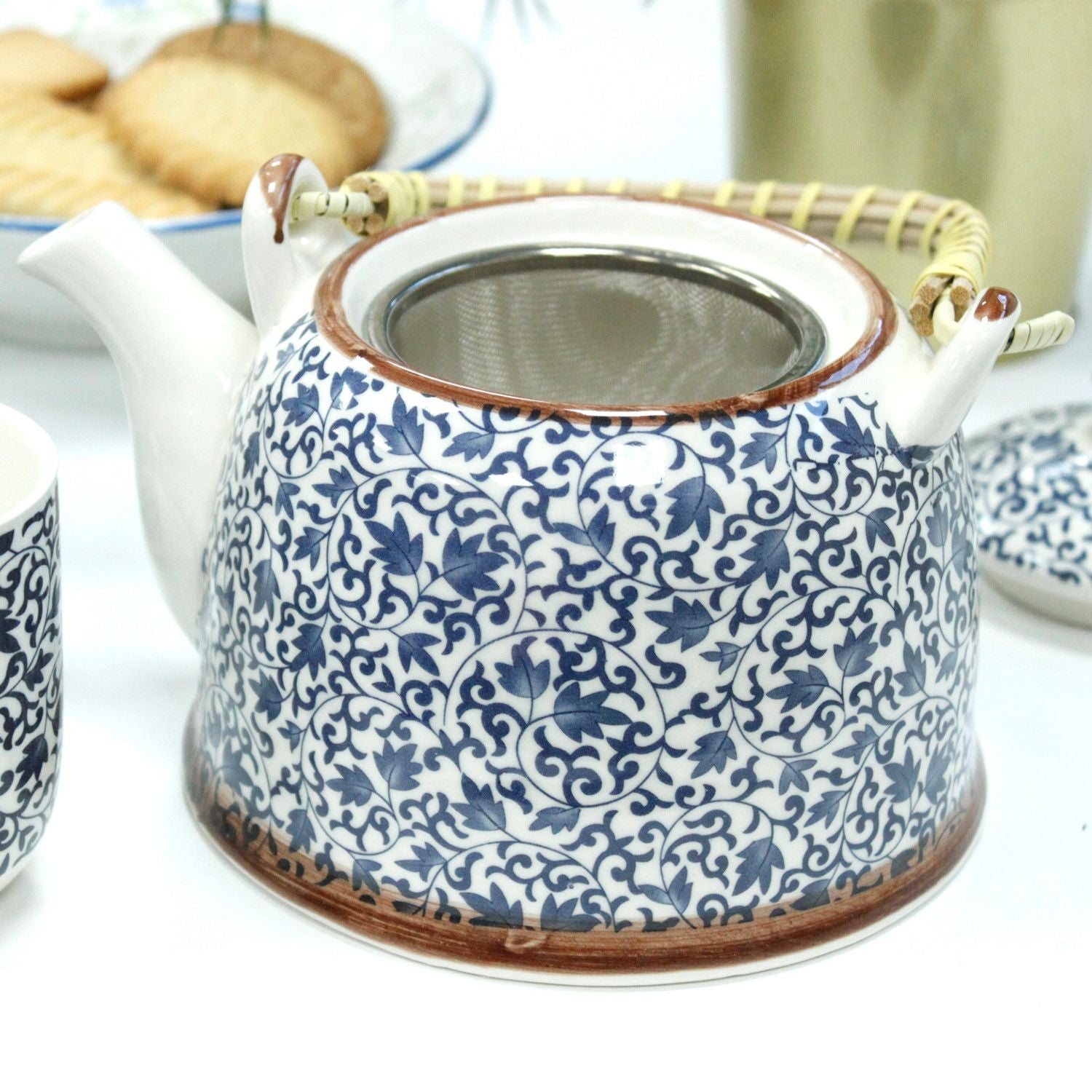 Herbal Teapot Set - Blue Mosaic