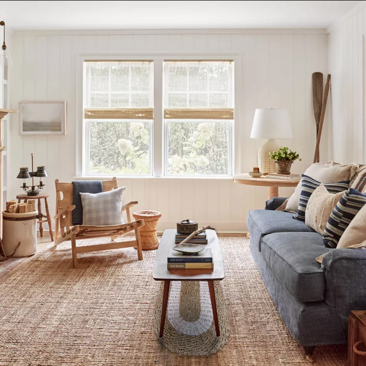Oval Seagrass White & Tan - Classic