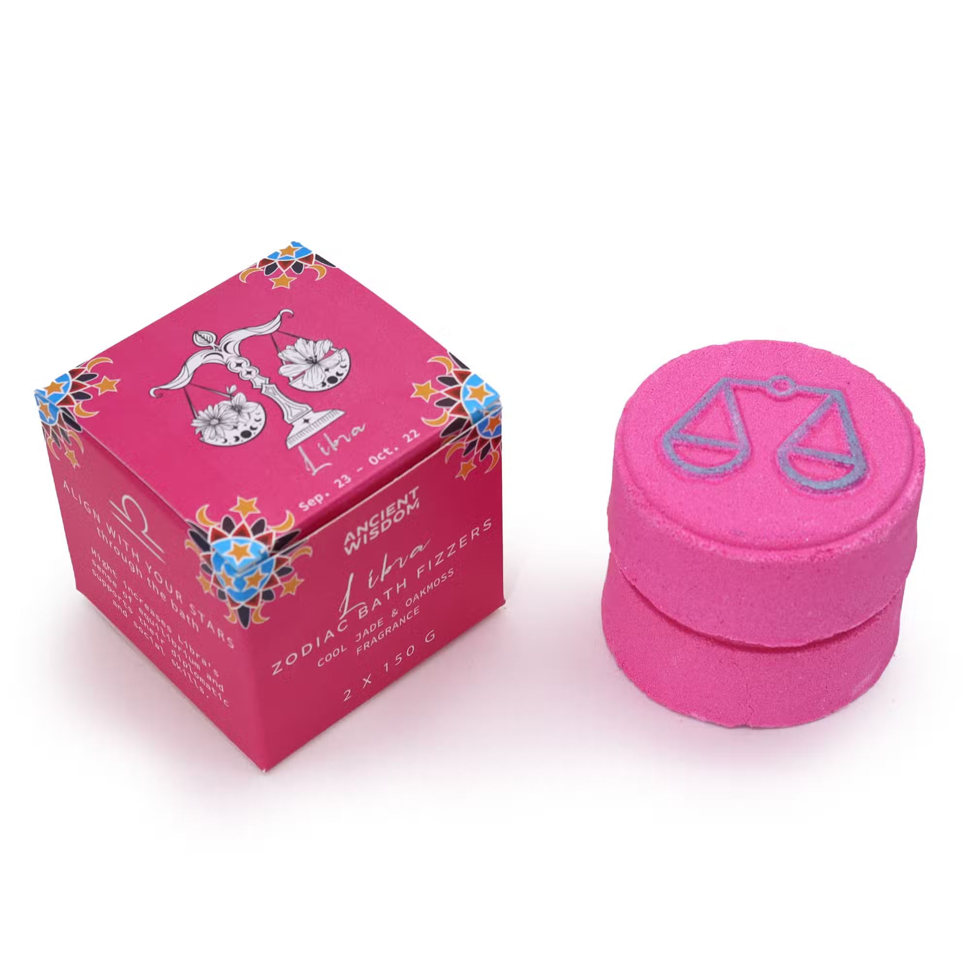 Set of 2 - Zodiac Bath Fizzers with Horoscope - Libra