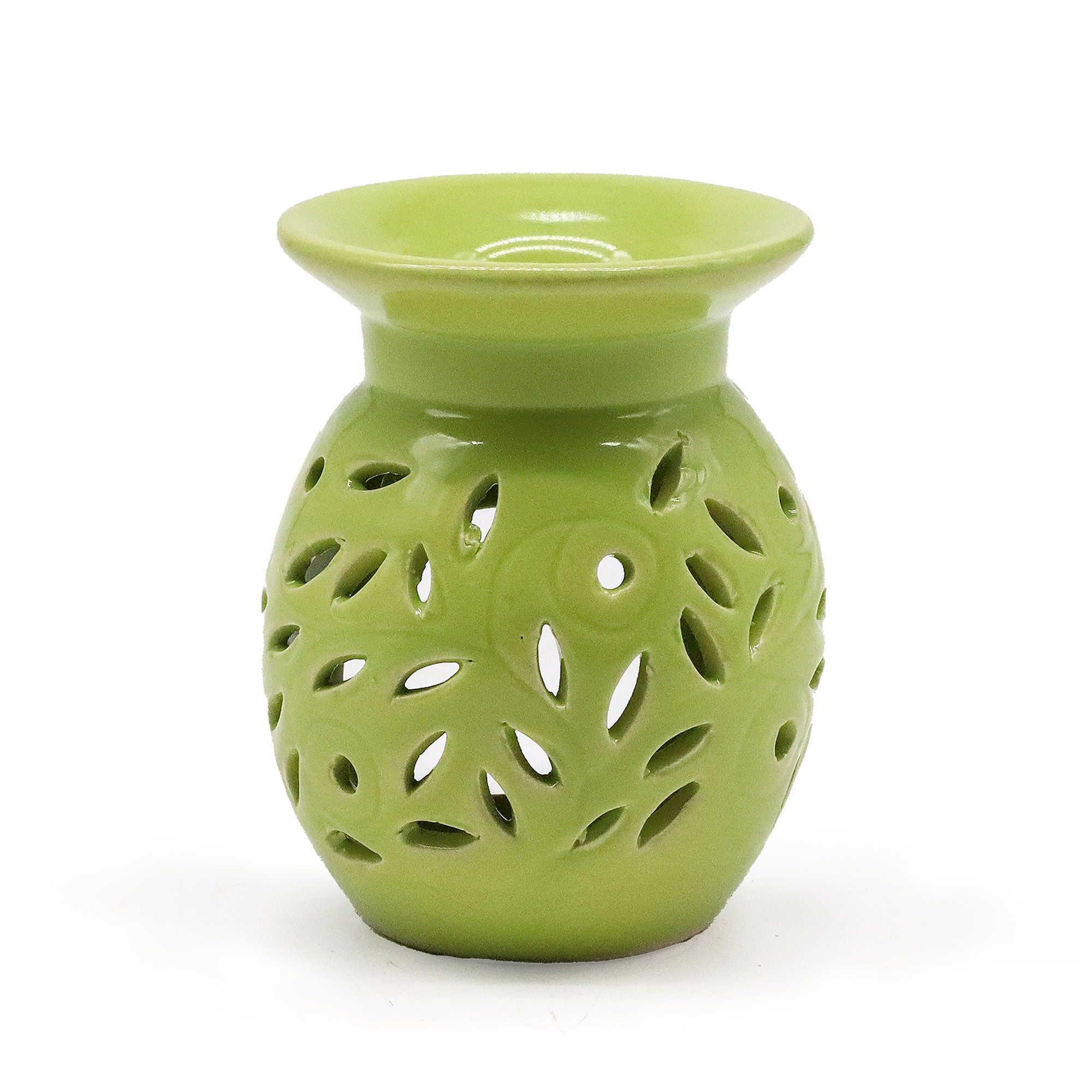 Floral Oil Burner - Lime