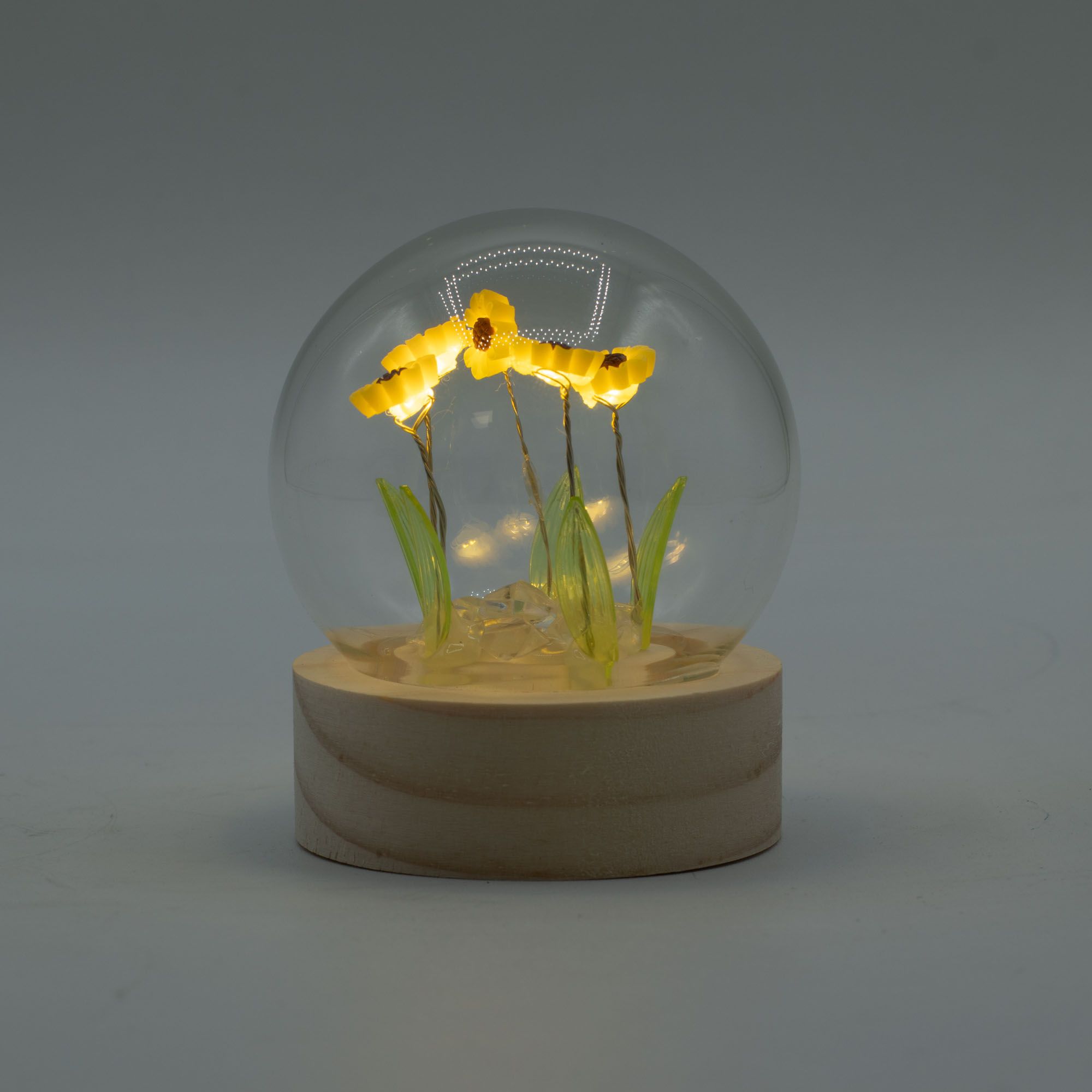 Floral Glow Garden Dome - Sunflowers - LED Battery
