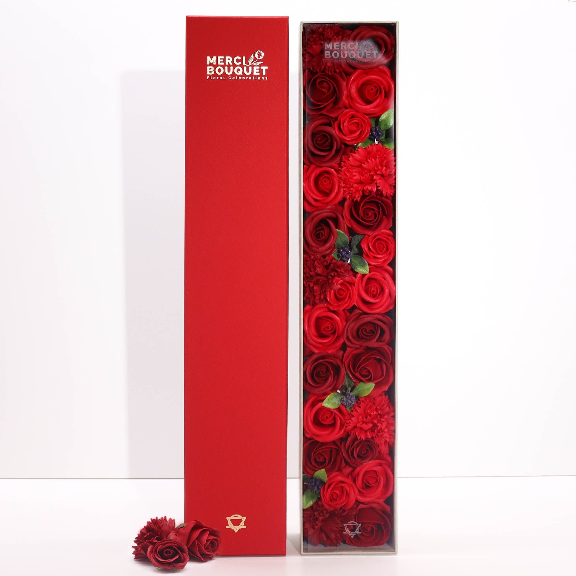 Classic Red Soap Roses