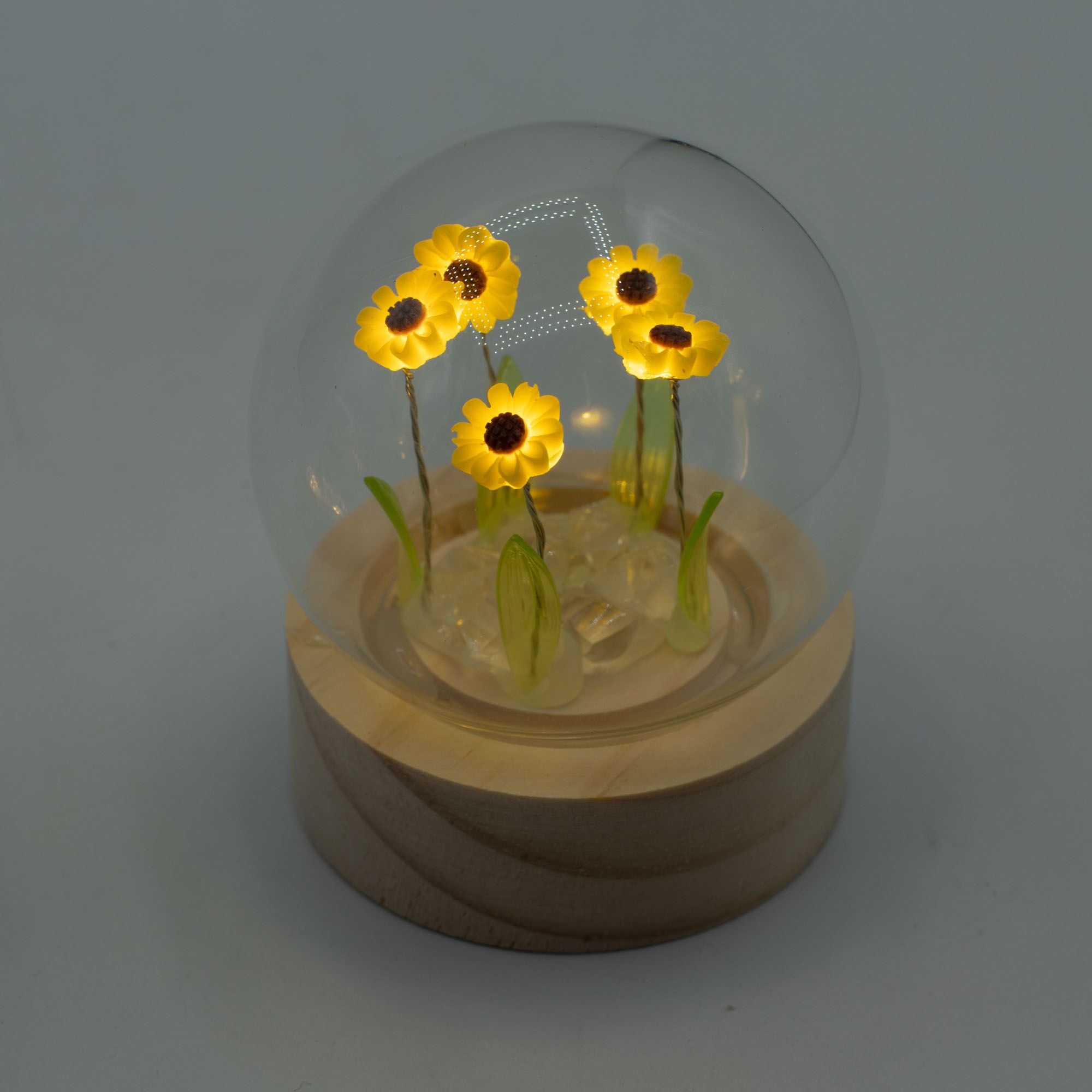 Floral Glow Garden Dome - Sunflowers - LED Battery