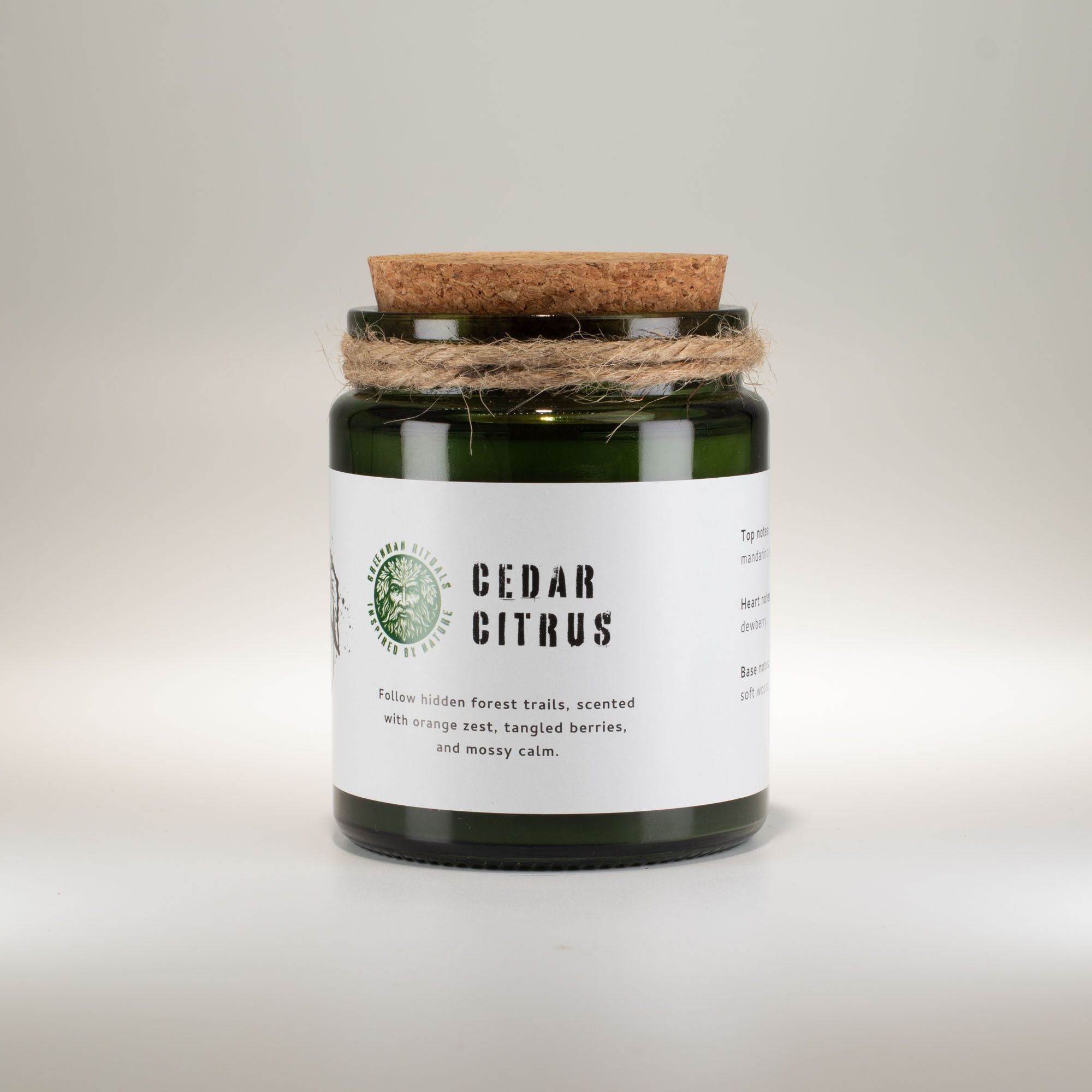 Greenman Woodwick Soy Candle - Cedar Citrus