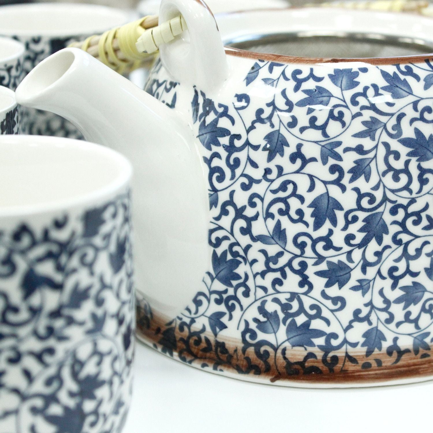 Herbal Teapot Set - Blue Mosaic
